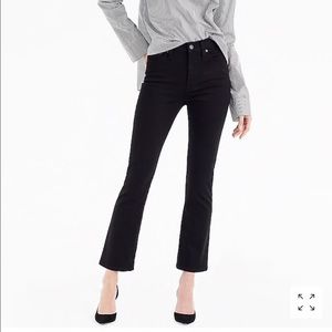 J Crew Billie Demi Boot Crop Jeans in Black
